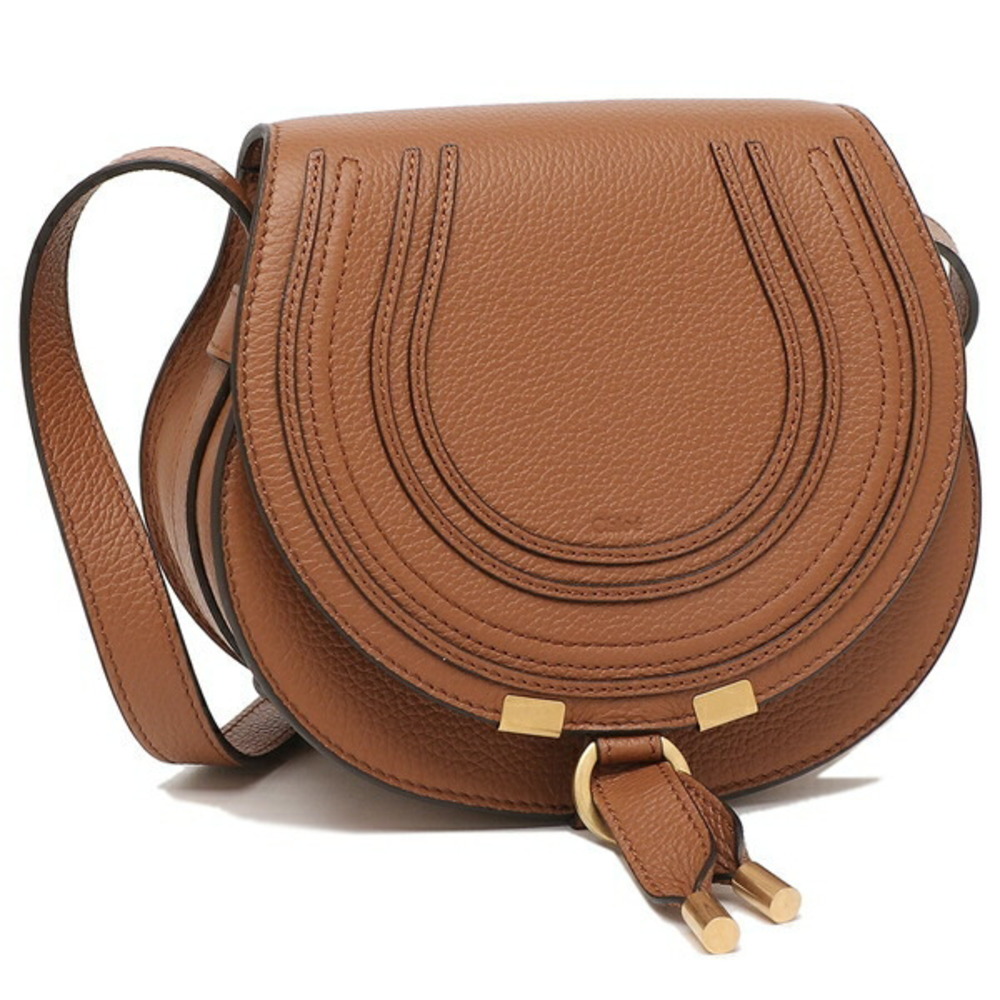 Chloe Marcie Saddle Bag TAN Brown